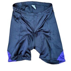 Bellwether Mens Cycling Shorts Large Black Purple Compression Pocket Padded Logo